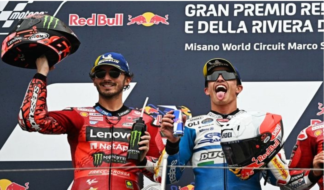 Marc Marquez dan Francesco Bagnaia (GABRIEL BOUYS/AFP