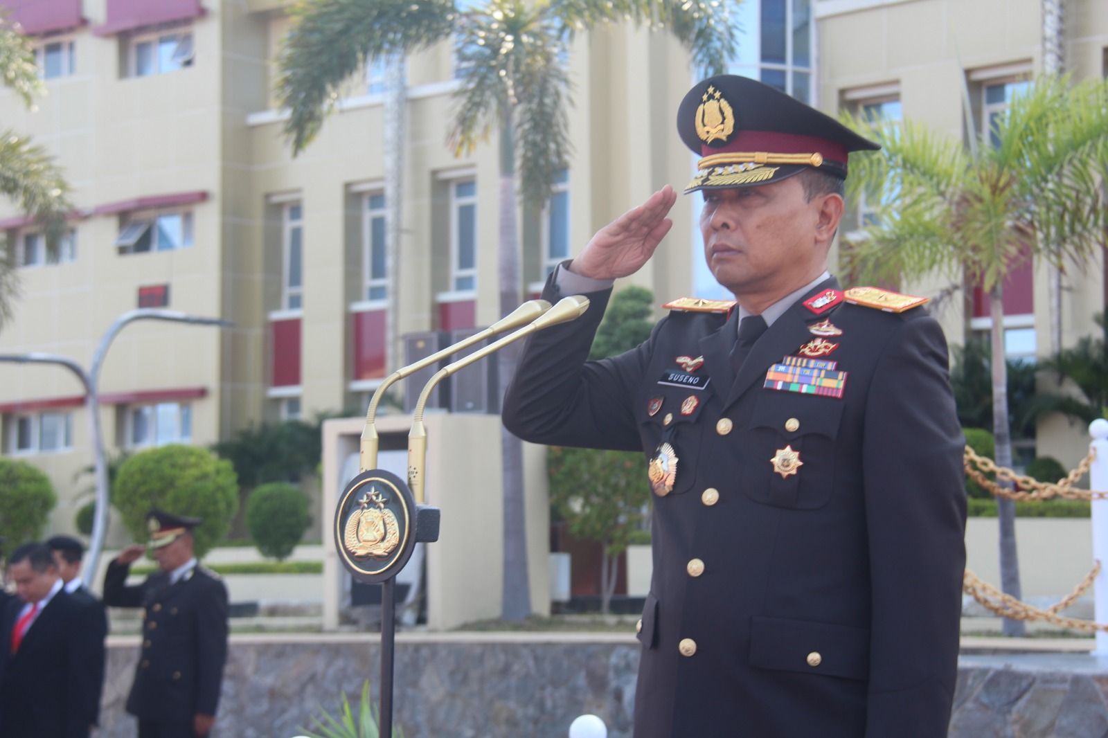 Wakapolda Brigjen Pol Soeseno Noerhandoko, S.I.K menjadi Inspektur Upacara (Irup) peringatan ke-96 Hari Sumpah Pemuda Tahun 2024