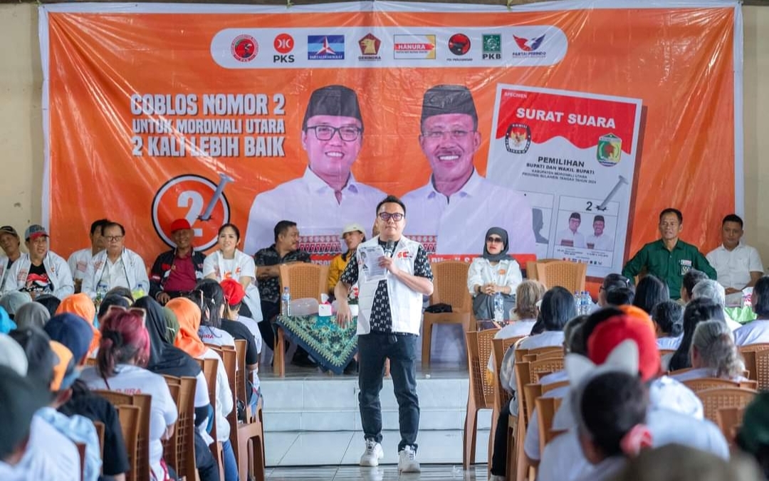 Calon Bupati Morowali Utara nomor urut 2 Dr. dr. Delis Julkarson Hehi, MARS