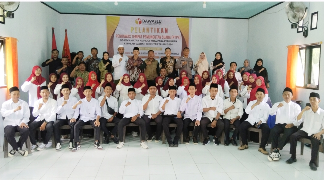 34 Pengawas TPS Pilkada Serentak tahun 2024 Resmi dilantik, Minggu (3/11/2024)