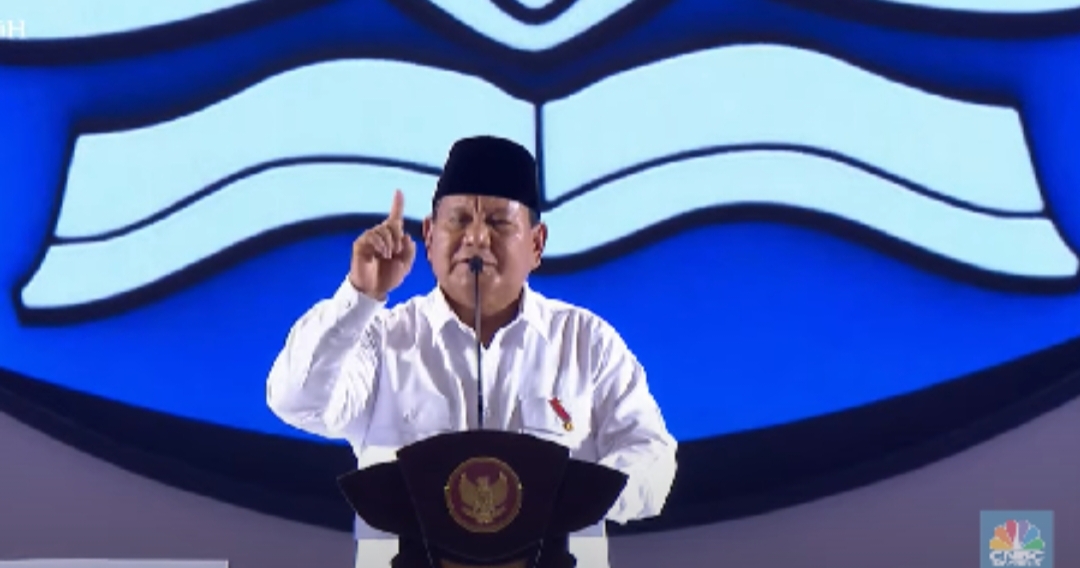 Foto: Presiden RI Prabowo Subianto di Puncak Peringatan Hari Guru Nasional, Jakarta, 28 November 2024. (Tangkapan Layar Youtube)