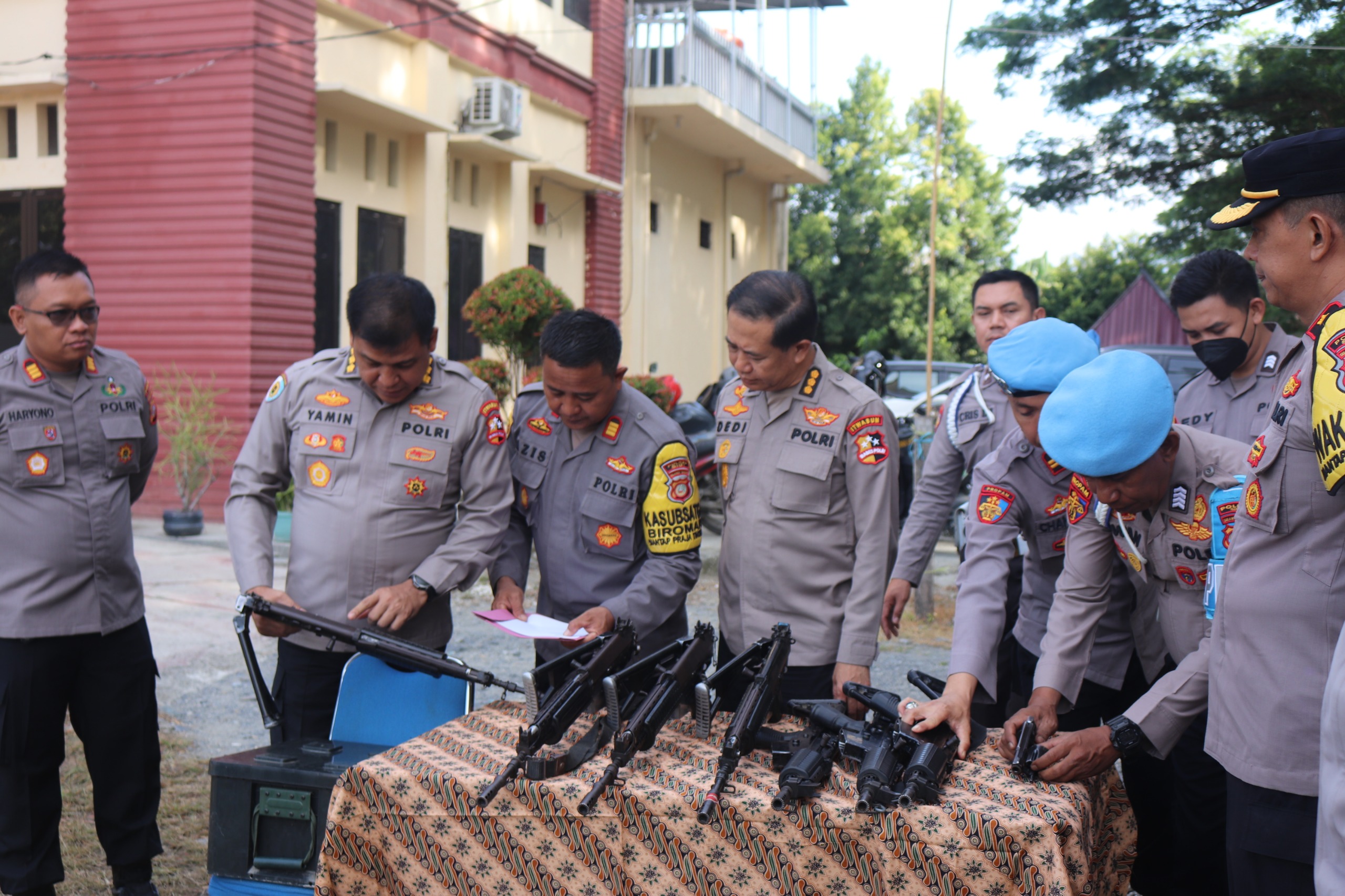 Monitoring dan Evaluasi (Monev) terkait Ketahanan Pangan dan pengelolaan Senjata Api (Senpi) di Polda Sulawesi Tengah (Sulteng).