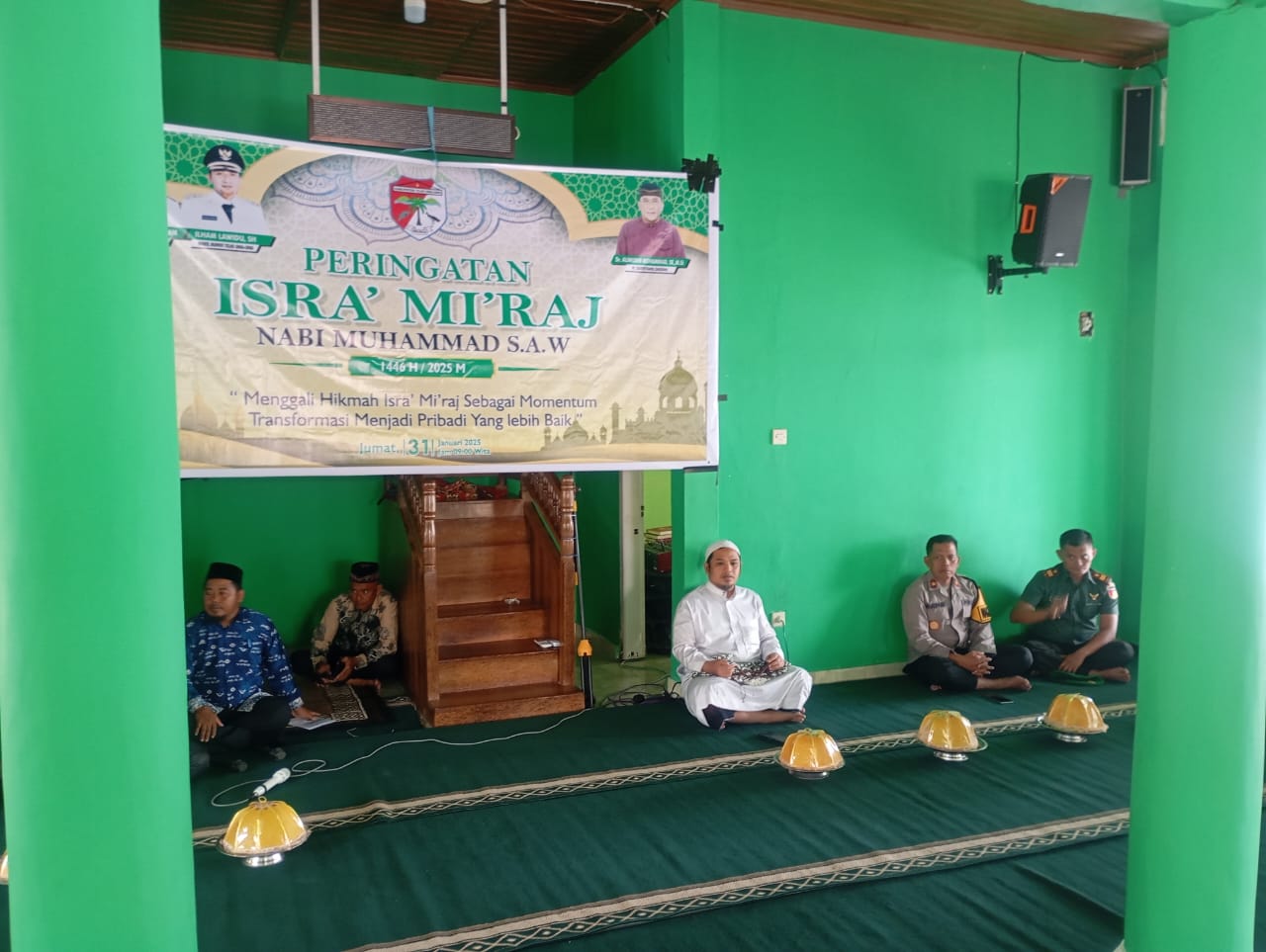Peringatan Isra Miraj Nabi Muhammad SAW 1446 H Tahun 2025. Acara ini berlangsung di Masjid Nurul Ikhsan Kantor Bupati Touna, Jumat (31/1/2025).
