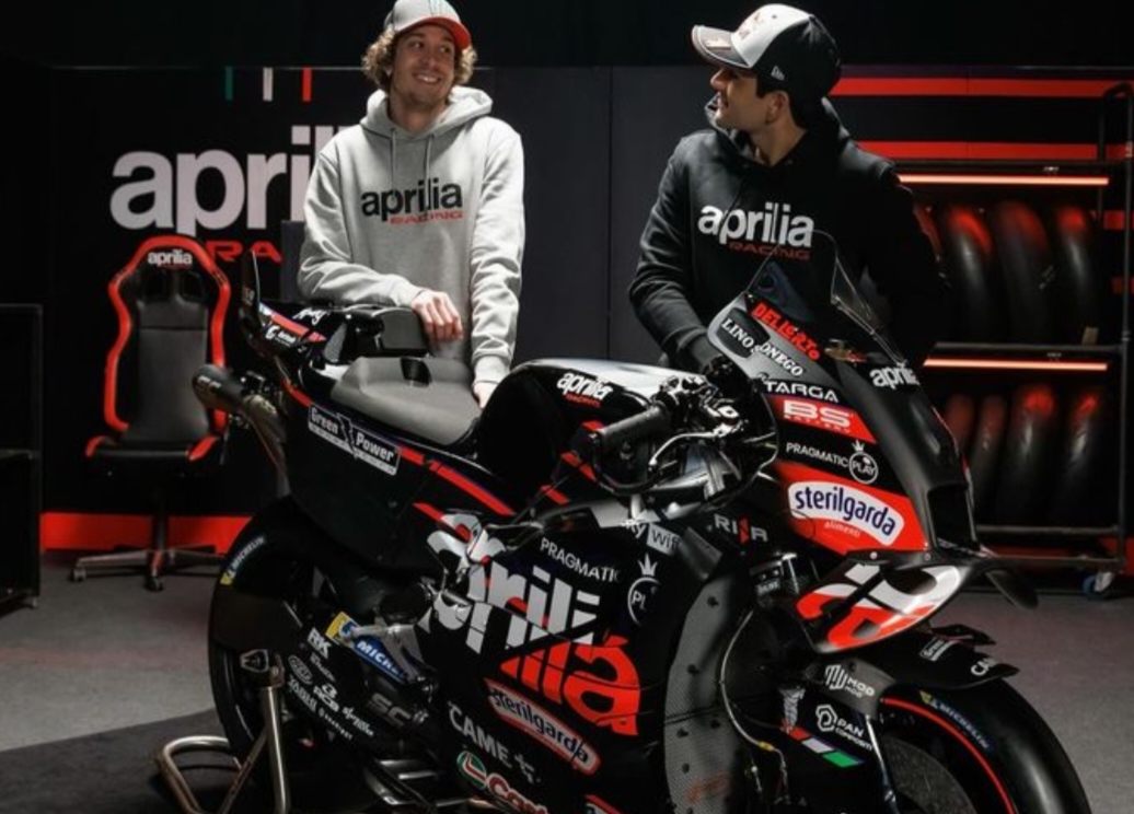Ada logo terlarang di motor Aprilia RS-GP Jorge Martin dan Marco Bezzecchi (Instagram Marco Bezzecchi)