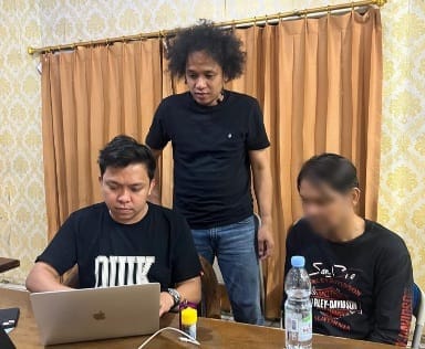 Pelaku penipuan mengaku pejabat Polda Sulteng yang dibekuk tim Ditressiber Polda Sulteng di Ciputat Tangerang Selatan, Rabu 29 Januari 2025 lalu