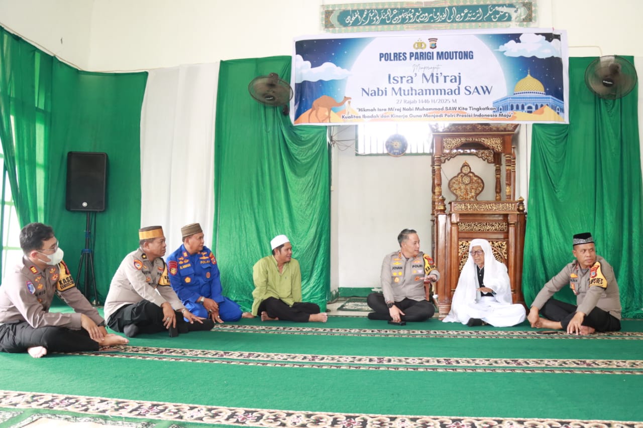 Kepolisian Resor Parigi Moutong hari ini memperingati Isra Mi’raj Nabi Muhammad SAW 1446 H/2025 M