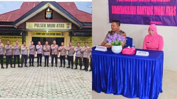 IPTU Saparuddin,SH langsung gelar konsolidasi terhadap seluruh personil Polsek Mori Atas (Foto: Ist)