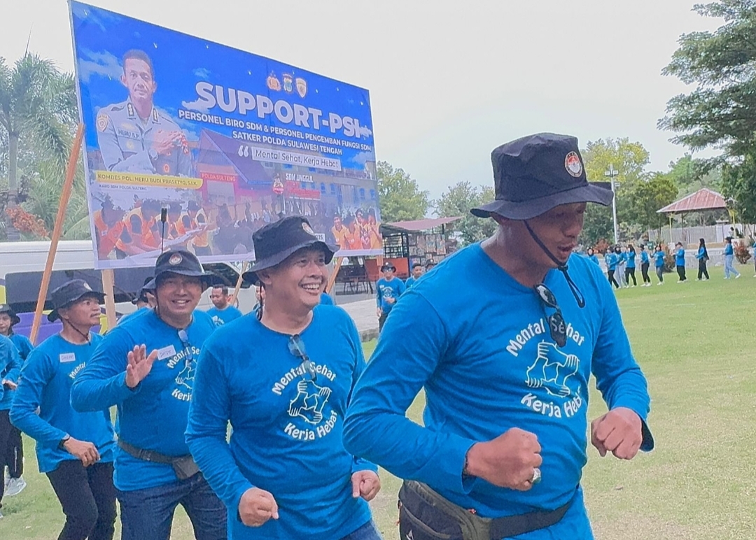 Biro Sumber Daya Manusia (SDM) Polda Sulteng menggelar kegiatan "Support Psi" yang berlangsung di Taipa Beach, Kota Palu, pada Minggu (9/2/2025).
