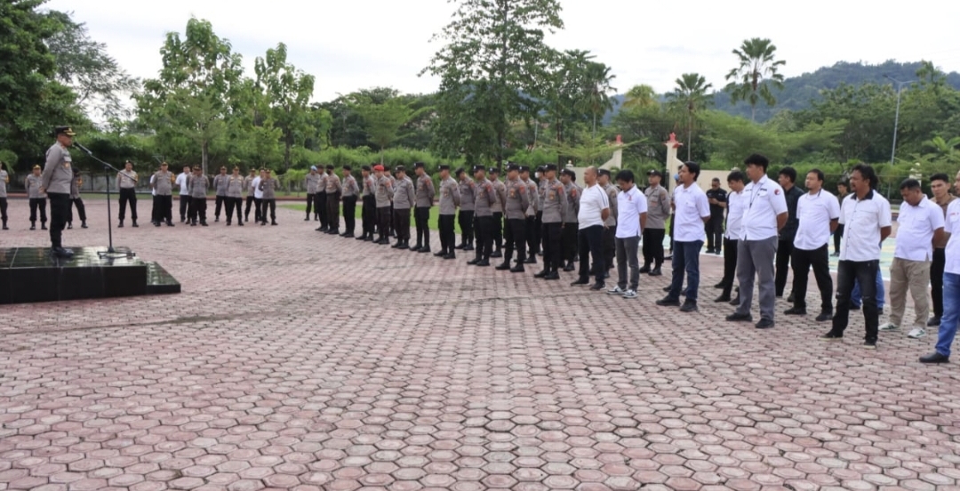 Polres Touna Laksanakan Apel Siaga Kesiapan Pengamanan Pelantikan Bupati dan Wakil Bupati Terpilih Di Ampana, Kamis (20/2/2025)
