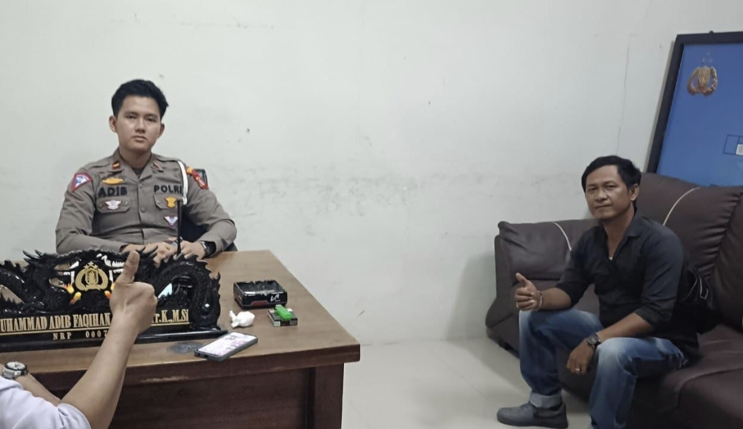 Klarifikasi KBO Lantas Morowali dan Diding, salah satu koordinator perusahaan PT Friendship Logistic Line