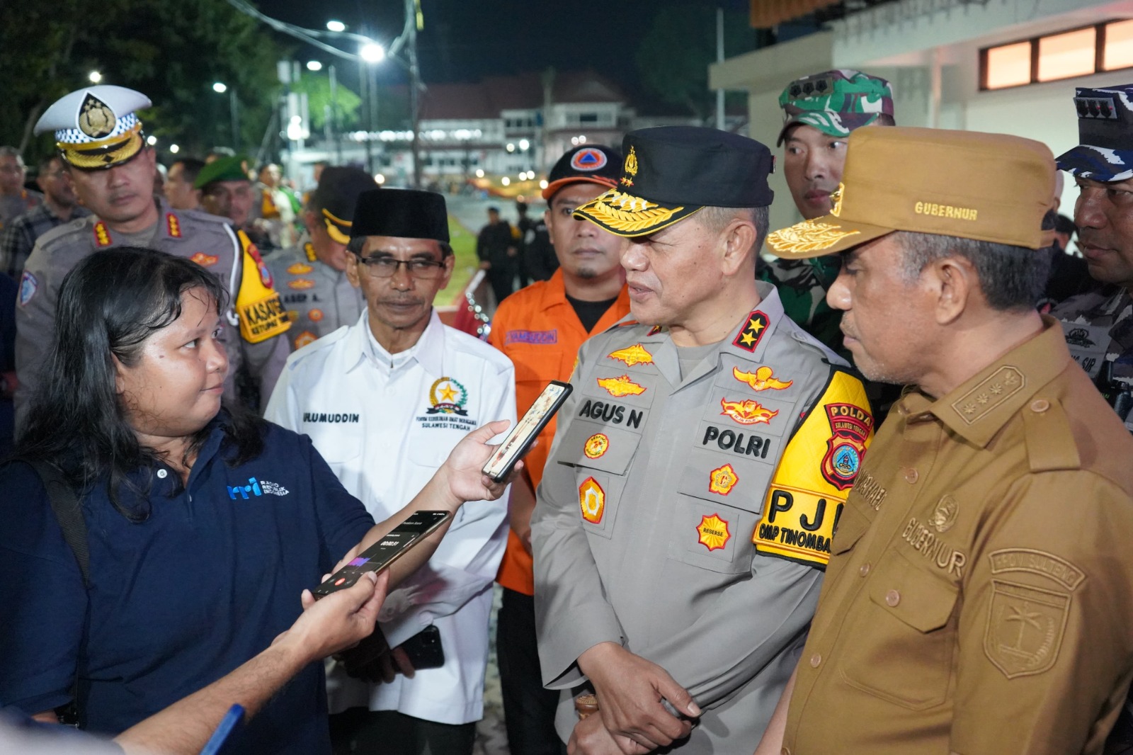 Patroli malam takbiran bersama Forum Koordinasi Pimpinan Daerah (Forkopimda) Minggu 30/03/2025 malam.