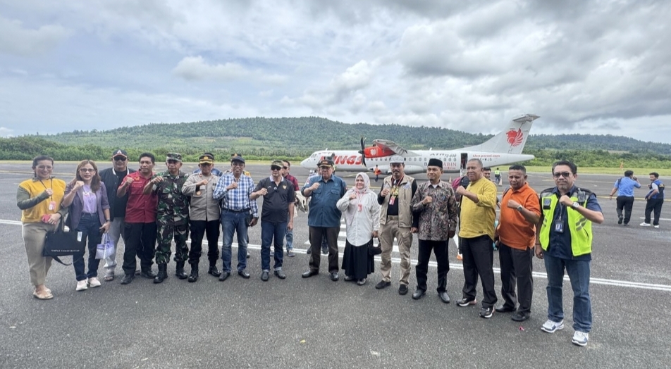 Penerbangan perdana Wings Air rute Ampana-Palu pada Sabtu (22/3/2025)