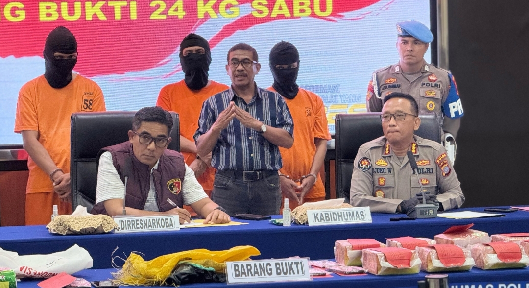 Konfrensi Pers, pengungkapan sabu 20 kilogram