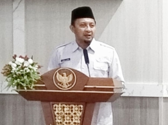 Foto: Bupati Tojo Una Una saat Buka Musrenbang RKPD Tahun 2026 dan Konsultasi Publik, di Gedung Auditorium kantor Bupati
