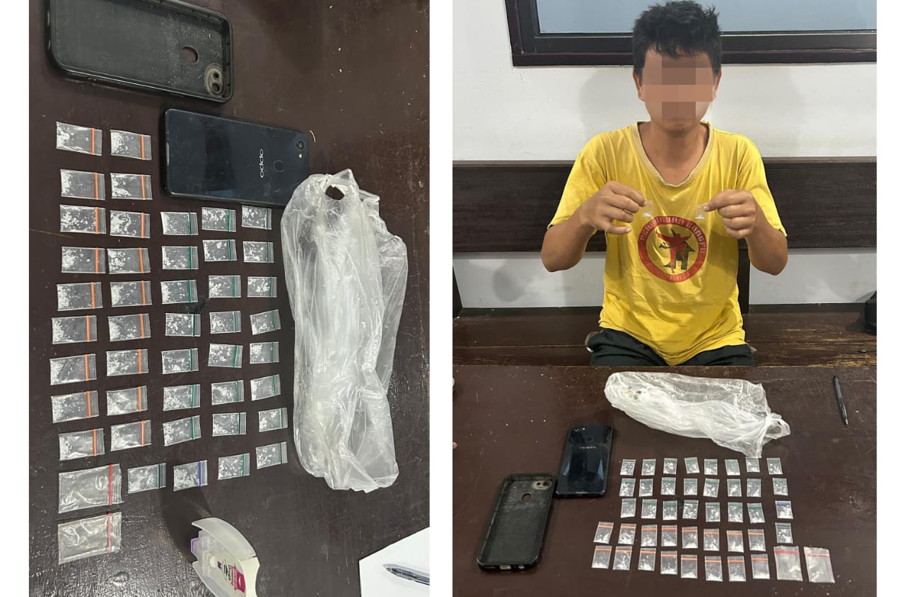 Inisial HH (38) dan barang bukti