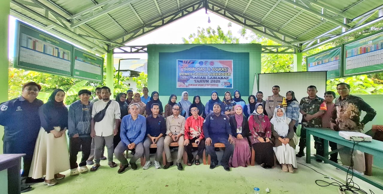 Seminar dan sosialisasi Pencegahan, Pemberantasan, Penyalahgunaan, dan Peredaran Gelap Narkoba (P4GN) serta bahaya HIV/AIDS yang digelar Kamis (22/5/2025) di Kantor Lurah Labiabae.