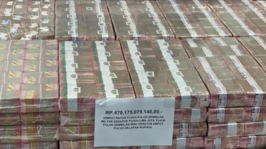 ilustrasi uang yang telah disita Kejagung mencapai Rp6,8 triliun dari kasus TPPU Duta Palma. (Foto: iNews.id)
