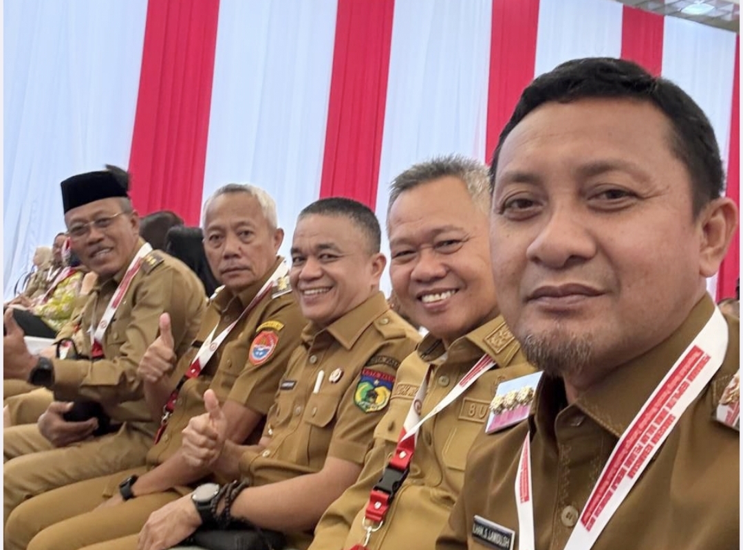 (Foto: Prokopim) Bupati Tojo Una-Una, Ilham Lawidu, turut hadir dalam Sarasehan Nasional Bupati/Walikota se-Indonesia yang digelar di Gedung MPR RI, Jakarta, Selasa (20/5/2025).