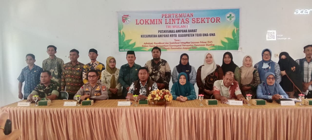 Rapat Koordinasi Lintas Sektor (Linsek) Triwulan I Tahun 2025, Kamis (26 Juni 2025), di Aula Puskesmas Ampana Barat.