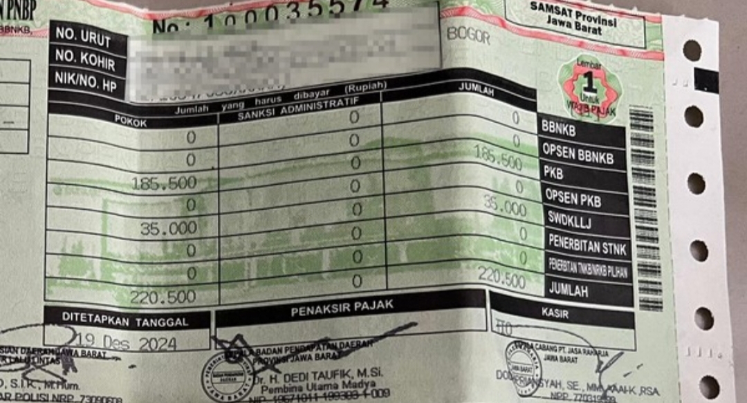 Pajak kendaraan. Foto: (Dina Rayanti/detikOto)