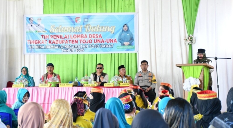 (Foto: diskominfo Touna) Perlombaan Desa tingkat Kabupaten Tojo Una-una Tahun 2025 di Desa Lemoro, Kecamatan Tojo dan Desa Bambalo, Kecamatan Tojo Barat pada Senin (02/06/2025).