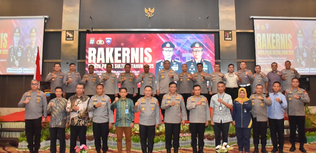 rapat kerja teknis (Rakernis) Keuangan tahun 2025 Polda Sulteng di Hotrel Best Western Palu, Selasa (17/6/2025)