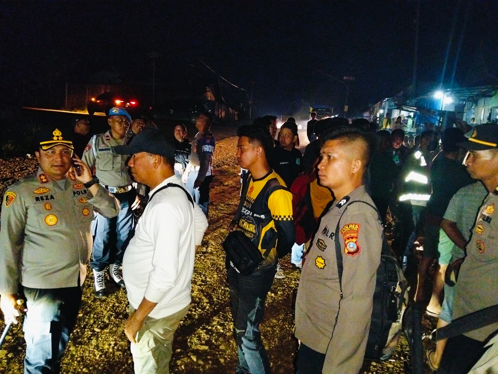 Polres Morut Mengamankan lokasi bentrokan