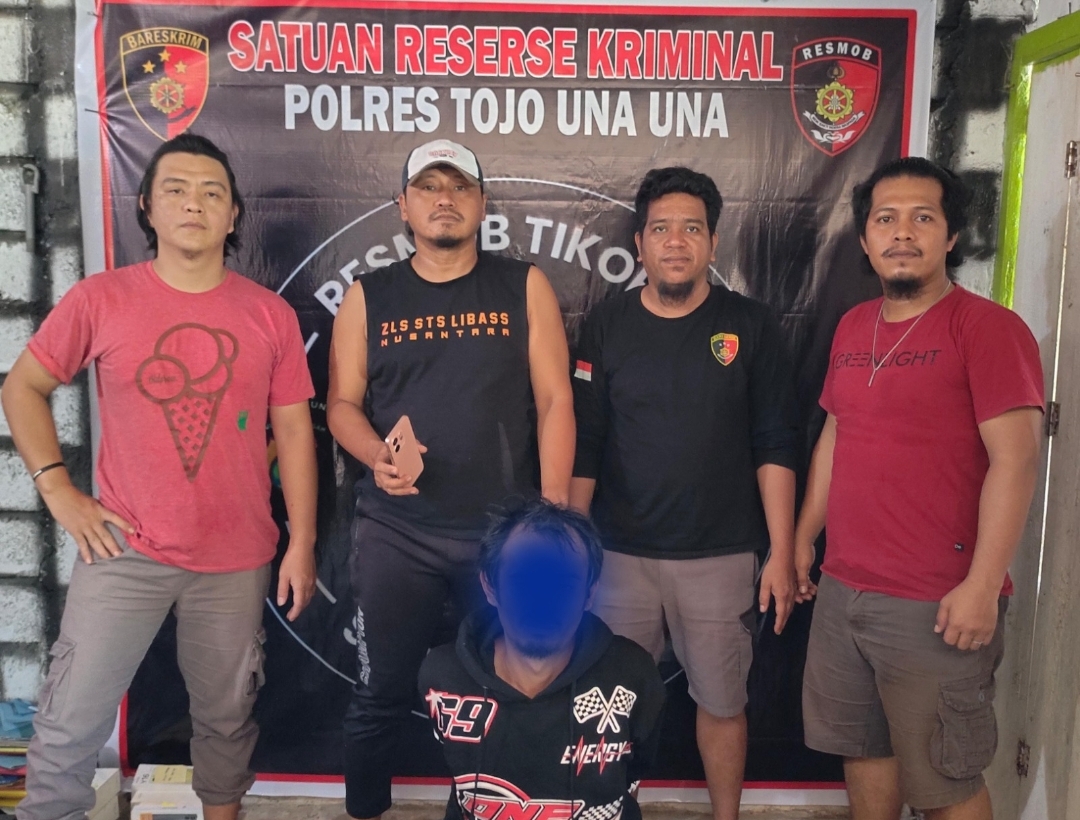 Tim Resmob Satuan Reserse Kriminal (Satreskrim) Polres Tojo Una-Una berhasil mengamankan seorang pelaku