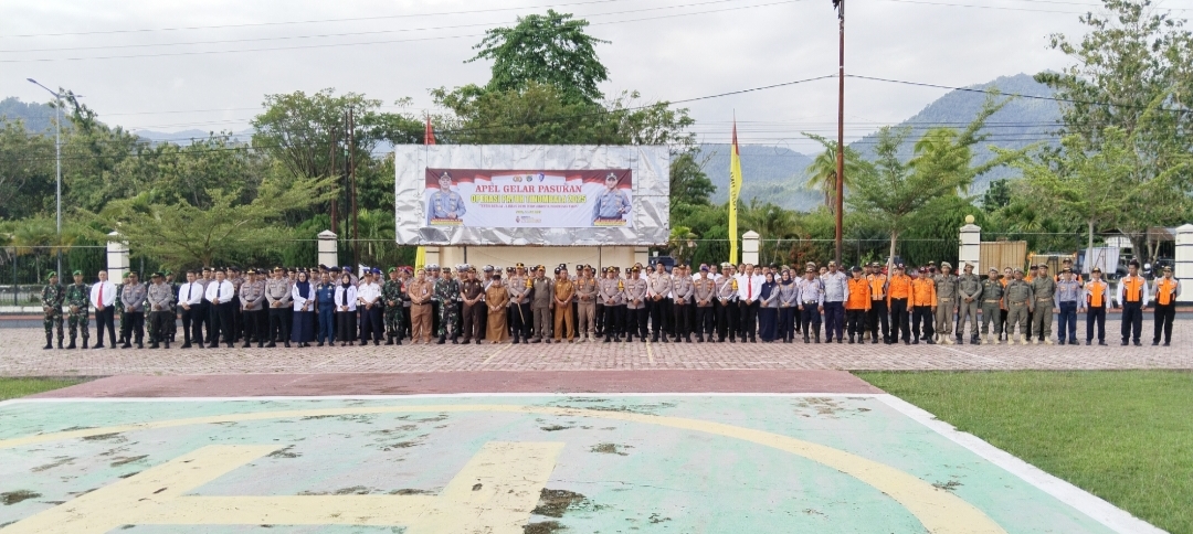 Gelar Pasukan Operasi Patuh Tinombala 2025. di Halaman Mako Polres Touna, Senin (14/7/2025).
