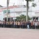 Ratusan personel Polda Sulawesi Tengah (Sulteng) mengamankan kunjungan kerja Wakil Presiden (Wapres) Republik Indonesia Gibran Rakabuming Raka di Kabupaten Poso