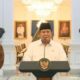 Presiden Prabowo Subianto saat konferensi pers di Istana Merdeka, Jakarta, Minggu (31/8/2025).