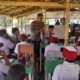 Kapolsek Poso Pesisir Selatan, Iptu Arkam AR, menyambangi Sekolah Darurat SDN 1 Tangkura, Kecamatan Poso Pesisir Selatan, Kabupaten Poso, Selasa (23/9/2025).