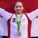 Atlet wushu Patricia Geraldine mempersembahkan medali emas untuk Indonesia di SEA Games 2025. (Foto: IG @patriciagrldn)