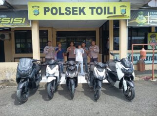 Polsek Toili bersama Polsek Batui sukses mengungkap sindikat pencurian kendaraan bermotor (Curanmor)