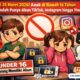 Pemerintah resmi melarang anak berusia di bawah 16 tahun memiliki akun TikTok, Instagram, YouTube, hingga Roblox mulai 28 Maret 2026. (Ilustrasi AI)
