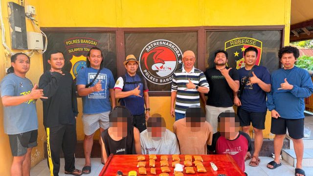 Polres Banggai Amankan, Empat orang Terduga pengedar Narkoba