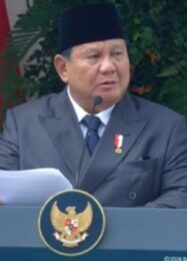 Presiden Prabowo Subianto menyinggung soal transformasi bangsa dalam pidato upacara peringatan Hari Lahir Pancasila di Gedung Pancasila (foto: Sekretariat Presiden)