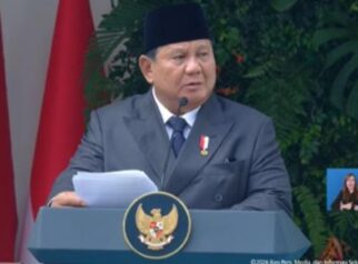Presiden Prabowo Subianto menyinggung soal transformasi bangsa dalam pidato upacara peringatan Hari Lahir Pancasila di Gedung Pancasila (foto: Sekretariat Presiden)