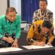 Bupati Tojo Una-Una, Ilham Lawidu, saat menghadiri dan menandatangani Berita Acara Verifikasi Penanganan Indikasi Pelanggaran Pemanfaatan Ruang (IPPR) di Kantor Kementerian ATR/BPN, Jakarta, Senin (8/6/2026).