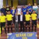 Suasana dokumentasi bersama pejabat, panitia, dan tim wasit pada pembukaan Turnamen Sepakbola Piala Gubernur “Berani Cup 2026” di Lapangan Stamina Ampana, Jumat (19/6/2026).