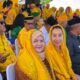 Wakil Bupati Tojo Una-Una Hj. Surya bersama para kepala daerah, unsur Forkopimda, dan tamu undangan lainnya menghadiri upacara peringatan HUT ke-18 Kabupaten Sigi di Taman Likuefaksi, Rabu (24/6/2026.