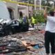 Kondisi rumah mewah hancur usai terjadi ledakan keras di kawasan perumahan elite Kota Medan, Sumut, Senin (20/7/2026). (Foto: iNews)