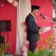 Bupati Tojo Una-Una Ilham Lawidu saat membacakan amanat Menteri Imigrasi dan Pemasyarakatan dalam upacara peringatan HUT Kemerdekaan RI ke-81 di lingkungan Lembaga Pemasyarakatan Kelas IIB Ampana, Senin (17/8/2026).
