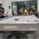Kepala Dinas Pariwisata Asrin W. Soga melakukan pukulan pembuka pada meja biliar resmi saat pembukaan Open Tournament Billiard 9 Ball "Kosta Berani" 2026 di Kosta Kopi & Billiard, Kabupaten Tojo Una-Una, Rabu (19/8/2026).