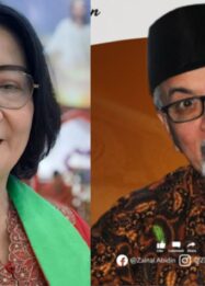 Keterangan: Penatua Ir. Ucik Sangkalia, M.Si. (kiri) menyampaikan dukungan dan doa untuk Prof. Dr. KH. Zainal Abidin, M.Ag. (kanan), Ketua Forum Kerukunan Umat Beragama Sulawesi Tengah yang sedang menghadapi proses hukum.