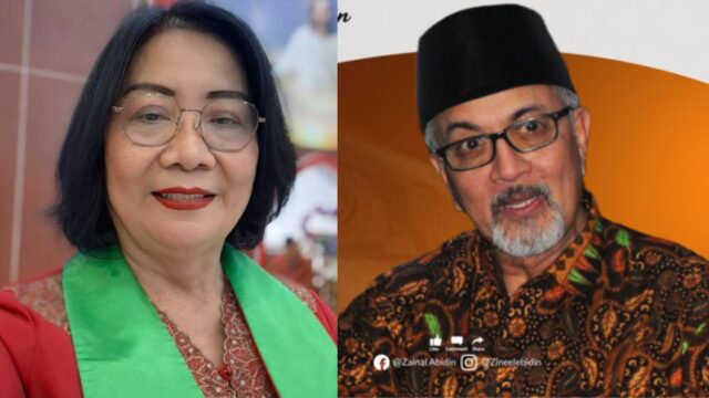 Keterangan: Penatua Ir. Ucik Sangkalia, M.Si. (kiri) menyampaikan dukungan dan doa untuk Prof. Dr. KH. Zainal Abidin, M.Ag. (kanan), Ketua Forum Kerukunan Umat Beragama Sulawesi Tengah yang sedang menghadapi proses hukum.