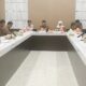 Suasana rapat persiapan kontingen Tojo Una-Una menghadapi Pekan Olahraga Provinsi (Porprov) Sulawesi Tengah 2026 di Morowali, yang dipimpin langsung oleh Ketua KONI Tojo Una-Una, Ilham, S.H., di Ruang Rapat Kantor Bupati Tojo Una-Una, Selasa (29/9/2026). — Foto: Istimewa