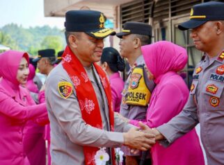 Kapolda Sulawesi Tengah Irjen Pol Nasri disambut hangat saat tiba di Mako Polres Tolitoli dalam rangka kunjungan kerja, Selasa (29/9/2026). — Foto: Istimewa