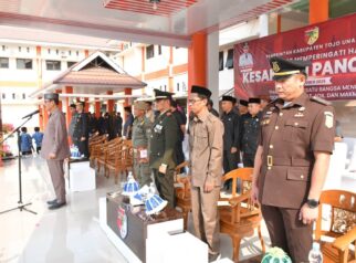 Suasana khidmat pelaksanaan Upacara Peringatan Hari Kesaktian Pancasila Tahun 2026 di halaman Kantor Bupati Tojo Una-Una, Kamis (1/10/2026).