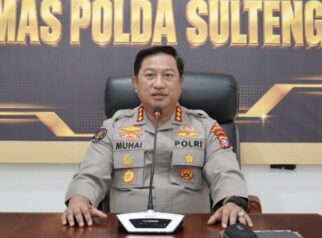 Kabidhumas Polda Sulawesi Tengah, Kombes Pol Achmad Muhaimin, memberikan keterangan pers terkait dugaan penyalahgunaan BBM bersubsidi di Kabupaten Banggai, Jumat (9/10/2026).